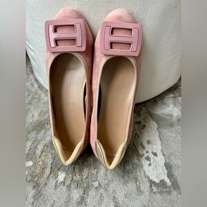 Size 36.5 - Pink Suede Leather Flat shoe
